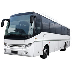 Shuttle bus isolated on transparent background