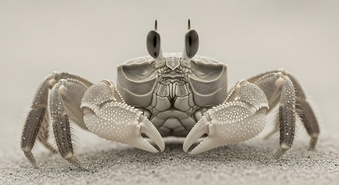 Atlantic ghost crab (Ocypode quadrata) at the ocean beach, South Carolina, USA.
