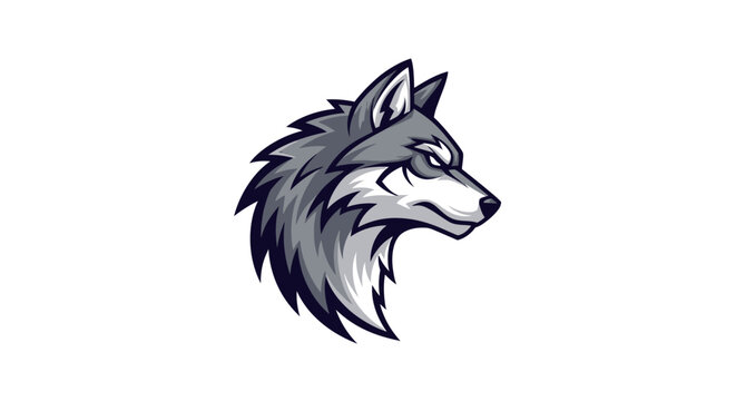 Dynamic wolf mascot logo design capturing fierce spirit and modern edge, perfect for gaming teams and brand identity