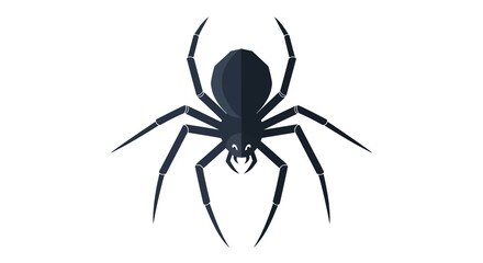 Obraz premium A stylized black spider with minimalist design for halloween or spooky event graphics