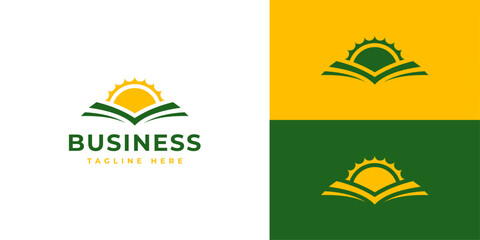 Sun and Tree Logo – Nature, Growth, and Eco-Friendly Symbol for Environmental or Organic Branding