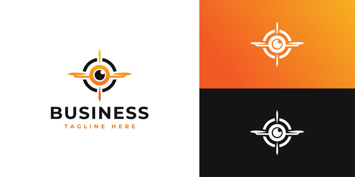 Drone Logo Design &ndash; Aerial Photography, Technology, and Innovation Symbol for Tech or Media Company