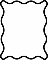 Ai futuristic office workspace with holographic screens illustration of a simple, handdrawn wavy border frame on a transparent background, perfect for adding a decorative touch to invitations, cards, 