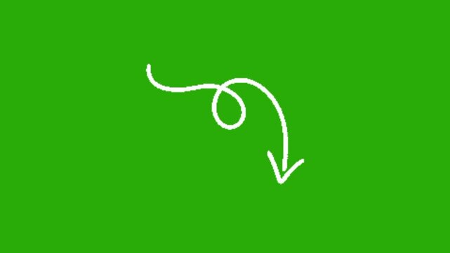 Arrow animation on green background
