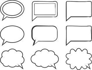 Fototapeta premium set of comic speech bubbles