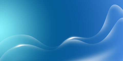 Illustration in the style of wave-shaped patterns with blue gradient for online work and presentations