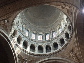 Interior of the dome of Sacre Coeur Basilica, Paris
