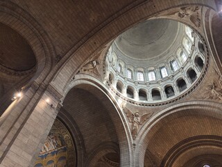 Interior of the dome of Sacre Coeur Basilica, Paris