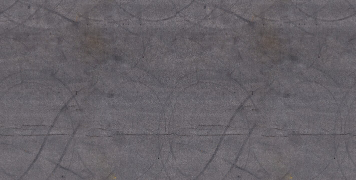 Grunge Seamless Asphalt Surface Texture with Subtle Tire Mark Details