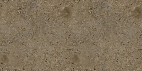 Natural Topdown Ground Soil with Small Stones and Grass Land Background