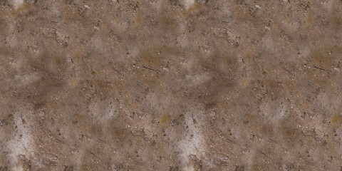 Seamless Rough Dirt Texture Background of Dry Soil and Gravel