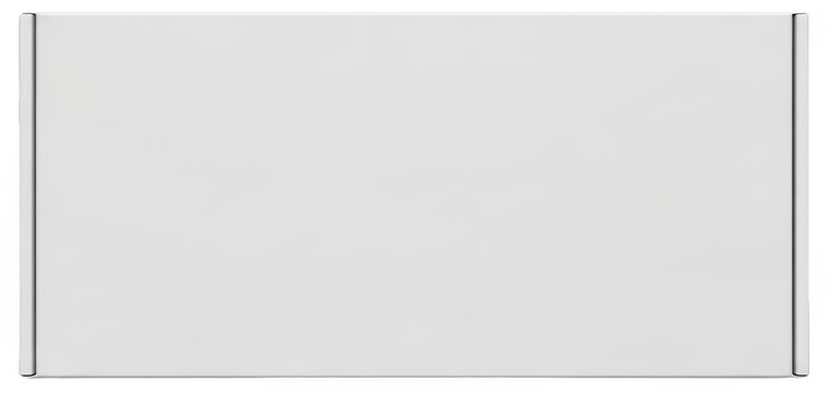 A plain white shipping box presented from a top down perspective featuring a simple clean design with subtle shadow details isolate Packaging Cardboard