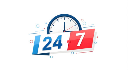 24/7 clock and calendar