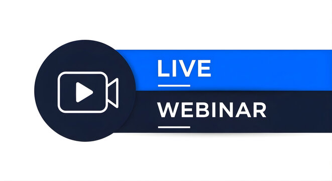 Live webinar icon streaming video broadcast online communication