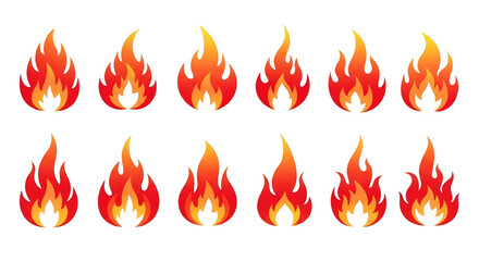 Flame fire element collection