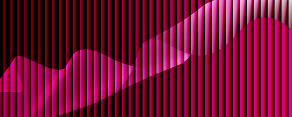 Abstract magenta background with vertical lines and a soft, blurred shape casting a shadow effect
