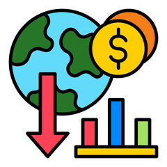 Economic crisis Icon