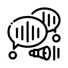 icon voice note with style outline