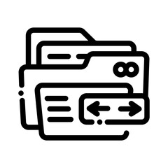 icon document send with style outline