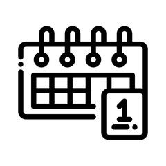 icon calendar with style outline