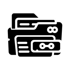 icon folder link with style glyph