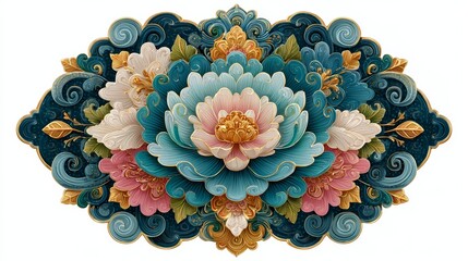 Guochao Lotus Pattern Design