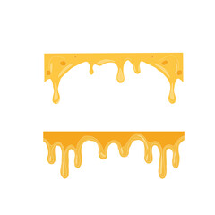 Melting cheese drip background. Smooth cheddar sauce pattern. Minimal liquid dairy splash texture for food design. Tasty snack topping abstract illustration wallpaper.