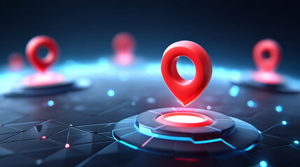 Global Network Map with Location Markers