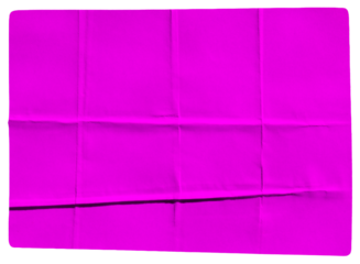 Pink adhesive glued wrinkled paper sticker label with transparent background cut out design element