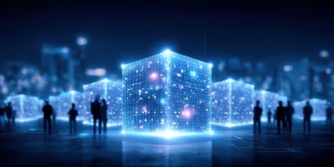 The beauty of digital harmony shown through blockchain collaboration, compliance integrity, community growth, document transparency, and governance stability