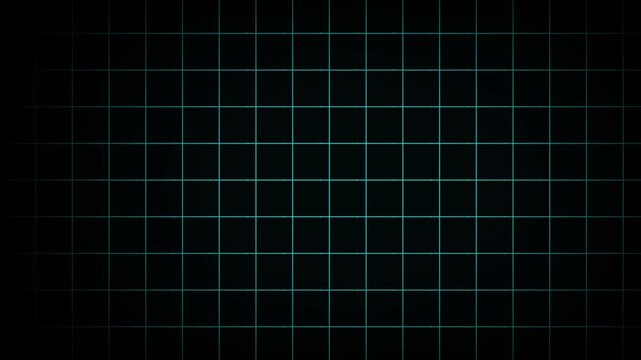 Abstract grid Line, Cyan straight lines on black background. Horizontal grids move background animation loop.