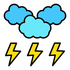 Cloud thunder Icon