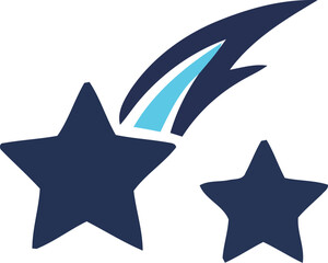 blue star on white background