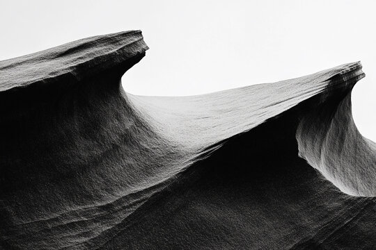 contrast of smooth and rough sand textures shaped by shifting winds - Powered by Adobe