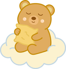 Cute Sleeping Bear Cartoon