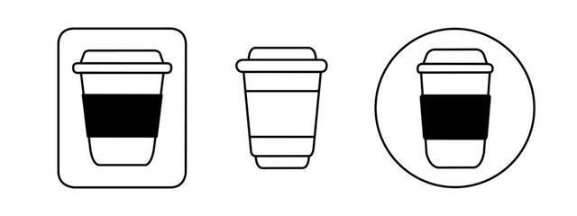 vector illustration of a series of coffee cup signs
