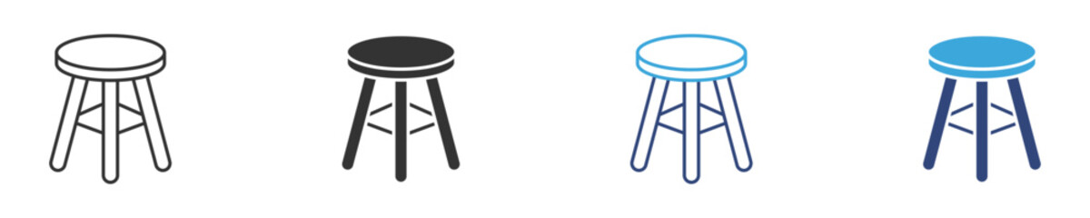 Stool icon set, vector illustration . 