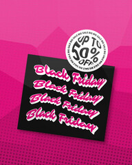 Black Friday Sale retro text effect, editable retro text effect