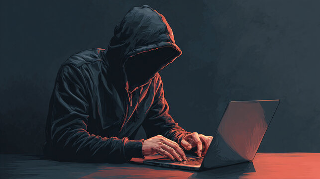 Devious Hacker Stealing Login Credentials Digital Crime