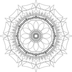 flower mandala ornament vector 