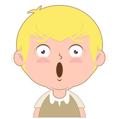 boy surprised face cartoon cute