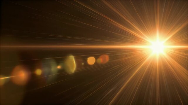Abstract motion blur of traffic light on a fast car journey under the sun in the night sky