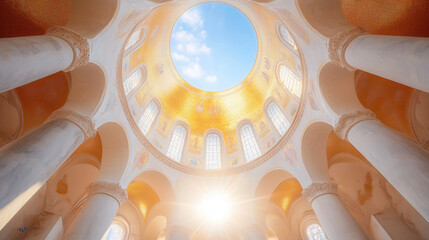 Fisheye Lens Perspective Underneath The Dome