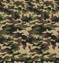 military camouflage background. Seamless pattern vector.