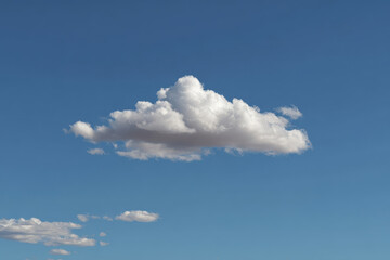 serene morning scene depicting individual clouds of climate floating overhead symbolizing positive thoughts