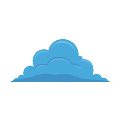 Blue cartoon cloud illustration for weather forecasts and sky concepts