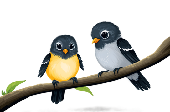 Yellow belly bird couple