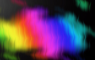 Obraz premium Abstract rainbow gradient background with wavy lines and dark accents colorful wallpaper