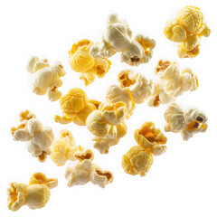 Fototapeta premium popcorn flying isolated with clipping path on background