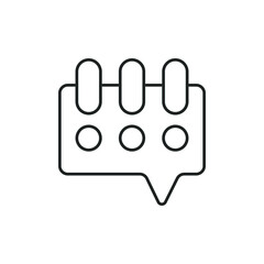 Chat Dots Icon, Typing Message UI for Presentation Assets.